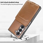 economico Cover Samsung-telefono Custodia Per Samsung Galaxy Piega a Z 6 Z Fold 5 Per retro Con supporto A calamita Supporta la ricarica wireless Retrò pelle sintetica