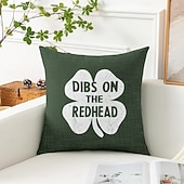 voordelige Vakantie kussensloop-Sint Patrick's Dag Decoratieve Toss Kussens Hoes 1PC Zachte Vierkante Bank Kussenhoes Sloop voor Slaapkamer Woonkamer Bank Stoel Iers