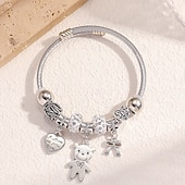 billige Armbånd-Dame Mansjettarmbånd Fancy Heldig Mote Luksus Legering Armbånd Smykker Sølv Til Fest