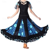 voordelige Ballroom danskleding-elegante ballroom dans latijns feest lange rok wedstrijd jurk