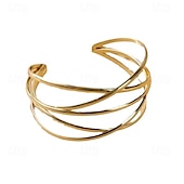 abordables Bracelets-Manchettes Bracelets Femme Fantaisie Précieux Punk Mode Luxe Bracelet Bijoux Doré pour Soirée