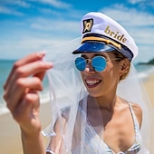 levne Příslušenství-BÝT NEVĚDA Hen Do Party doplňky kapitán klobouk Dospělé Dámské Svatební Štando loučení se svobodou nevěsty Karneval Jednoduchý karnevalový kostým
