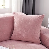 billige Trender innen puter-Chenille-blad quiltet putetrekk med bølget kant supermyke firkantede dekorative putetrekk sofa sofa stue