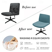cheap Futon Sofa Cover-Armless Chair Cover, Cat Scratch Proof Soft Office Desk Chair Slipcovers Washable Work Chair Cover for Office Computer Gaming Chair