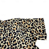 economico Cime-Retrò Vintage Anni &#039;70 Camicia Camicia Aloha Hippie Disco Leopardo Per uomo Vacanza Feste Parata dell&#039;Orgoglio Adulti Camicia
