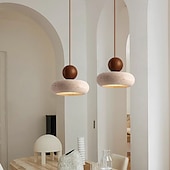economico Luci a sospensione-lampadario a sospensione da comodino in stile wabi-sabi, travertino giallo, piccola luce pendente 85-265v