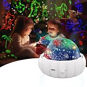 baratos Lâmpada de Projetor &amp; projetor laser-1 conjunto de 3 lâmpadas de projeção temáticas de noite estrelada - luz noturna multicolorida com rotação de 360 graus, design de dinossauro e unicórnio, adequado para teto de quarto, luz criativa