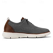 preiswerte Sneaker für Herren-Atmungsaktive Strick-Sneaker für Herren mit Kunstlederakzenten – stylische, leichte Sportschuhe für die Freizeit und den Komfort im Alltag
