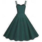 economico Vestiti-Retrò Vintage Anni 1950 Vestito Abito Swing Per donna Carnevale Mascherata Abbigliamento quotidiano Addio al Nubilato Adulti Vestito Abiti per il ritorno