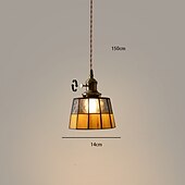 economico Luci a sospensione-lampada a sospensione in vetro di metà secolo con uno stile retrò americano per comodini corridoi corridoi 110-240v