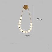 economico Luci da parete-collana a forma di U con finitura oro 10 perline acriliche lampada da parete applique illuminazione 110-240v 10w