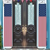 voordelige 250e Verjaardag-Patriotische Decoraties 4th of July Decoraties Buiten Hangende Amerikaanse Vlag Banners Porch Bord voor Veteranen Herdenkings Arbeid Presidenten Vlag Verkiezingsdag