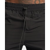 baratos Clássico-Homens Bermuda Cargo Calção Com Cordão Cintura elástica Bolso Com Zíper Tecido Secagem Rápida Vestível Curto Ao ar livre Diário Acampar e Caminhar Moda Clássico Preto Amarelo