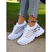 billiga Damsneakers-stickade sneakers för kvinnor med leopardtryck – löparskor i mesh som andas, lätta atletiska sneakers för promenader och fritidskläder