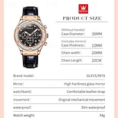 economico Orologi al quarzo-nuovo orologio da donna alla moda olevs cronografo calendario fosforescente orologio sportivo casual impermeabile da donna con diamanti incastonati