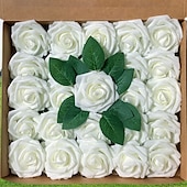 preiswerte Partybedarf-25 Stück, künstliche Rosen in Retro-Pink, Simulationsblumen in Retro-Pink, Arrangements mit Rosen, die sich echt anfühlen, Szenendekor, Raumdekor, Hochzeitsbedarf, Hochzeitsgeschenke,