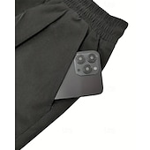 voordelige Casual korte broek-Voor heren Zomer korte broeken Caprishorts Casual korte broek Zak Trekkoord Elastische taille Effen Comfort Ademend Kuitlengte Buiten Vakantie Sport Casual Zwart Leger Groen