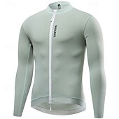billiga Tröjor för män-Herr Dam Cykeltröja Långärmad Cykel Tröja med 3 bakfickor Bergscykling Andningsfunktion Snabb tork Svart Vit Grön sporter Kläder