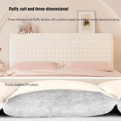 cheap Bedding Accessories-Bed Headboards Cover Slipcover, Dust Proof Stretch Thicken Bed Head Padded Protector Cover, Washable Cooling Headboard Protector Cover