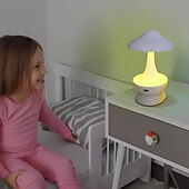 baratos Candeeiros de mesa-cogumelo luz noturna quarto lâmpada de mesa de cabeceira rgb atmosfera copo lâmpada usb recarregável lâmpada noturna para quarto dormitório sala de estar decoração para casa aniversário presente de