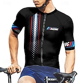 男性用 サイクリングジャージー 幾何学模様 文字&番号 半袖 バイク Tシャツ ジャージー 3つのリアポケット付き マウンテンサイクリング 速乾性 人間工学デザイン ウィッキング 高通気性 スポーツ フォレストグリーン ブラック イエロー 衣類 お買い得  メンズジャージ-男性用 サイクリングジャージー 幾何学模様 文字&番号 半袖 バイク Tシャツ ジャージー 3つのリアポケット付き マウンテンサイクリング 速乾性 人間工学デザイン ウィッキング 高通気性 スポーツ フォレストグリーン ブラック イエロー 衣類