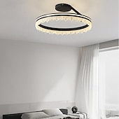 abordables Plafonniers à intensité variable-plafonnier circulaire moderne avec cadre noir et bordure délicate en dentelle plafonnier à intensité variable en continu pour la décoration de la chambre