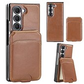 economico Cover Samsung-telefono Custodia Per Samsung Galaxy Piega a Z 6 Z Fold 5 Per retro Con supporto A calamita Supporta la ricarica wireless Retrò pelle sintetica