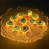abordables Guirlandes lumineuses à piles-Guirlande lumineuse à 1,5 m avec 10 LED en forme de requin et de tortue, luminaire décoratif à piles, idéal pour la maison, la chambre à coucher, le bord de mer, les fêtes, les vacances