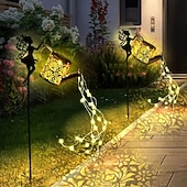 baratos Luzes de paisagem-luzes solares de jardim à prova d'água ao ar livre chaleira luz lâmpada de gramado natal jardim piscina jardim acampamento ao ar livre atmosfera decoração iluminação