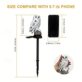 olcso Tájvilágítás-2db panda és bagoly napelemes kerti lámpa – led-gyanta kézművesség kültéri ösvényekhez, pázsithoz és ünnepi táj dekorációhoz