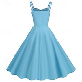 economico Vestiti-Retrò Vintage Anni 1950 Vestito Abito Swing Per donna Carnevale Mascherata Abbigliamento quotidiano Addio al Nubilato Adulti Vestito Abiti per il ritorno