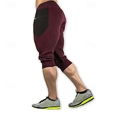 preiswerte Shorts-Herren Sweatshorts Kurze Hose Capri-Shorts Kurze Sporthose Kurze Sporthose Sport Shorts Tasche Kordelzug Elastische Taille Farbblock Komfort Atmungsaktiv Wadenlänge Outdoor Sport Klassisch