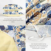 cheap 100% Cotton-100% Cotton Duvet Cover Set Tree Pattern Set Soft 3-Piece Luxury Bedding Set Home Decor Gift King Queen Duvet Cover