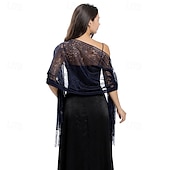 preiswerte Wraps für Hochzeitsgäste-Spitzenblumenschal Braut Hochzeitskleid Abendkleid Cheongsam Tanzparty Bankettschal