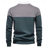 economico Felpe e Sweatshirt Elite da Uomo-Per uomo Felpa Polo Giallo Verde militare Rosso Blu Verde Bavero Blocco di colori Casuale Quotidiano Sportivo Casual Primavera &amp; Autunno Abbigliamento Felpe con cappuccio Felpe Manica Lunga