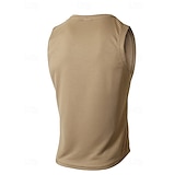 preiswerte Fitness Tank-Tops-Herren Tank Top Weste Unterhemd Ärmelloses Shirt Ärmellos Rundhalsausschnitt Sommer Einfach Mode Designer Basic Urlaub Straße Ausgehen Schwarz Weiß Wein Top T-Shirt für Herren
