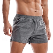 halpa Hiki shortsit-Miesten Urheilulliset shortsit Hiki shortsit Shortsit Kesähousut Tasku Joustava vyötärö Tavallinen Mukavuus Hengittävä Lyhyt ulko- Urheilu Klassinen Vapaa-aika Musta Valkoinen