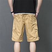 economico Classico-Per uomo Pantaloncini cargo Shorts Pantaloncini Estivi Coulisse Elastico in vita Multi-tasche Semplice Comodità Indossabile Lunghezza al ginocchio All&#039;aperto Sport Quotidiano Moda Casual Nero Giallo