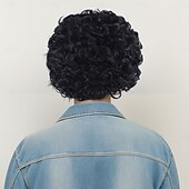 voordelige Topkwaliteit pruiken-Synthetische pruiken Springerige krullen Krullend weefsel Bobkapsel Asymmetrisch kapsel Machinegemaakt Pruik 25.4 cm A1 Synthetisch haar Dames Modieus ontwerp Klassiek Comfortabel Zwart