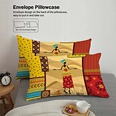 cheap Duvet Cover Sets-Three piece set of African primitive tribal character prints down duvet cover hotel bedroom guest room famous guest bed bedding comfortable set 1 down duvet cover 2 pillowcases king size bed s
