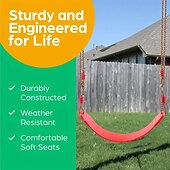 cheap Outdoor Activity-Adjustable Soft Swing Rope for Garden Outdoor Recreation and Fitness with EVA Soft Board Swing Chair