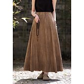 cheap Bottoms-Retro Vintage Medieval Skirt Women&#039;s Masquerade Casual Daily Adults&#039; Skirt