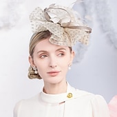 voordelige Fascinators-hoeden sinamay schotelhoed hoge hoed sinamay hoed bruiloft cocktail elegante bruiloft met veren splicing hoofddeksel hoofddeksel