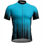 ieftine Tricouri pentru bărbați-Bărbați Jersey de ciclism Manșon scurt Bicicletă Tricou Tee Jerseu cu 3 buzunare spate Ciclism montan Respirabil Uscare rapidă Proiectare anatomică Wicking Negru Rosu Bleumarin Gradiant Sport