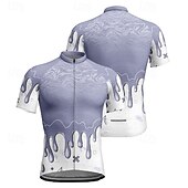 abordables Maillots pour hommes-Homme Maillot Velo Cyclisme Manche Courte Cyclisme Tee-shirt Maillot avec 3 poches arrière VTT Vélo tout terrain Respirable Séchage rapide Conception anatomique Mèche Violet Des sports Vêtement Tenue