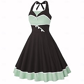 cheap Dresses-1950s Vintage Inspired Midi Dress A-Line Women&#039;s Adults&#039; Spring &amp; Summer