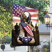 cheap Garden Flags, Banner-4th of July Veteran's Day Garden Flag 12 x 18 Inch Yard Flags, Independence Day Memorial Day Small Garden Flags for Outside, Outdoor Flags, Holiday Garden Flags for All Seasons