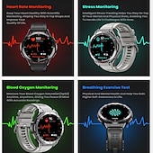 billiga Smarta klockor-2025 ny 1,43 tum gps kompass höjd utomhus barometer smartwatch hd 466*466 amoled skärm puls bluetooth ring ip68 vattentätt man smart armband