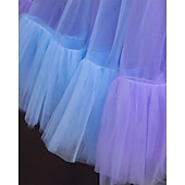 preiswerte Partykleider-Kinder Mädchen Partykleid Einfarbig Ärmellos Leistung Geburtstag Netz Schön Süß Polyester Midi Partykleid Schwingkleid A Linie Kleid Sommer Ab 4 Jahren Weiß Rosa Purpur