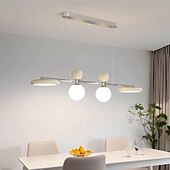 economico Luci a sospensione-4 luci 110 cm Design Unico Lampada a sospensione Metallo Acrilico Finiture Verniciate Moderno 110-120V 220-240V